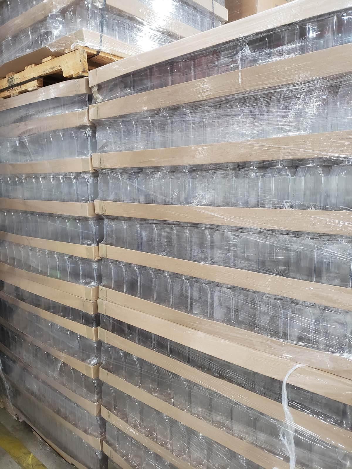 bulk pallets of glass containers