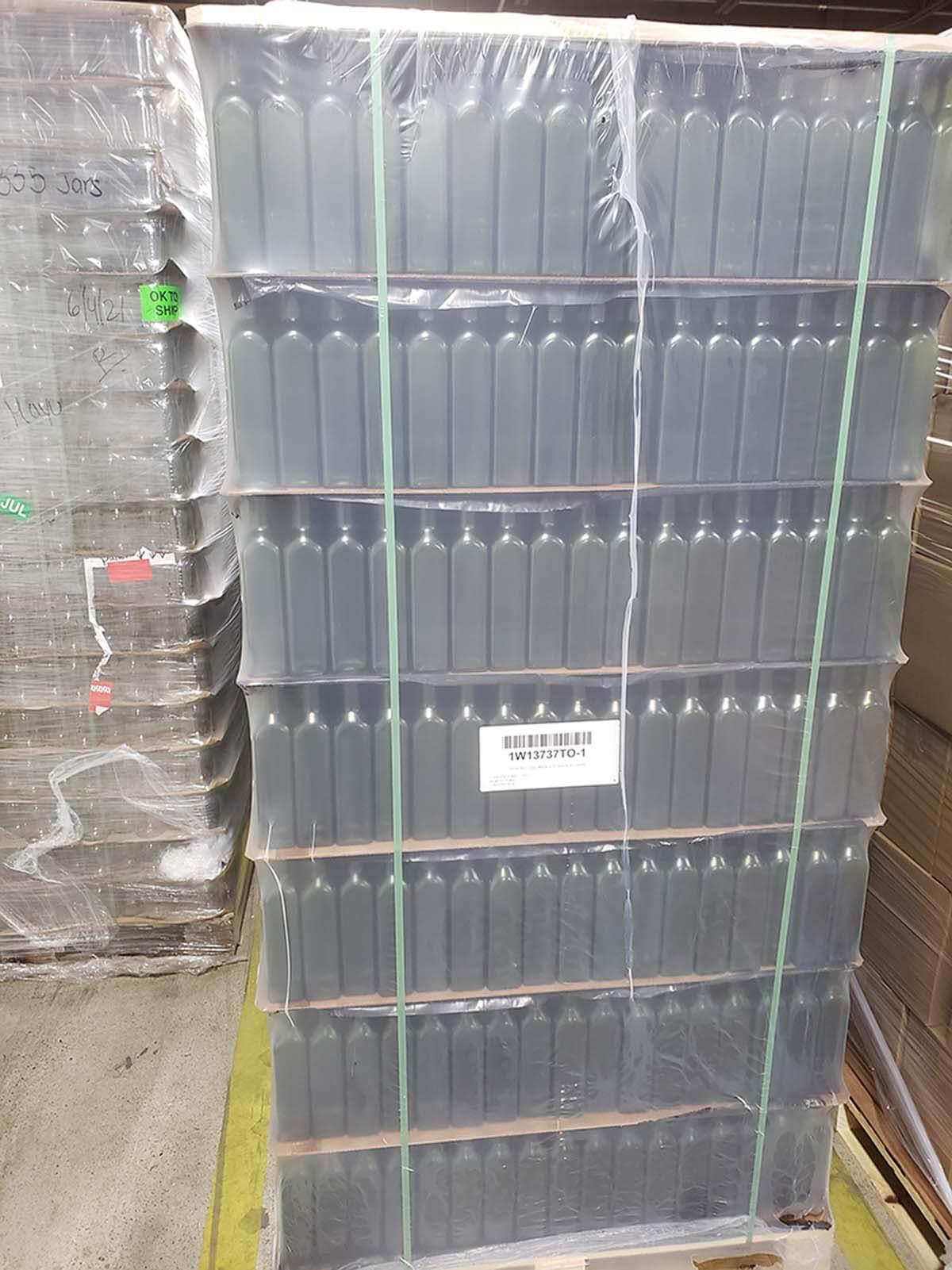 bulk pallets of plastic containers