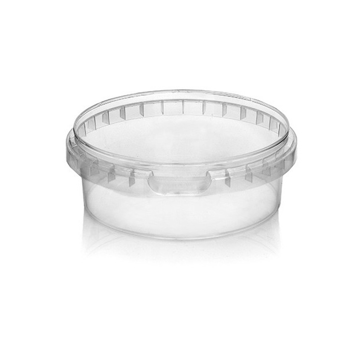 8oz Clear Polypropylene Tamper Evident Tub - 118mm Finish