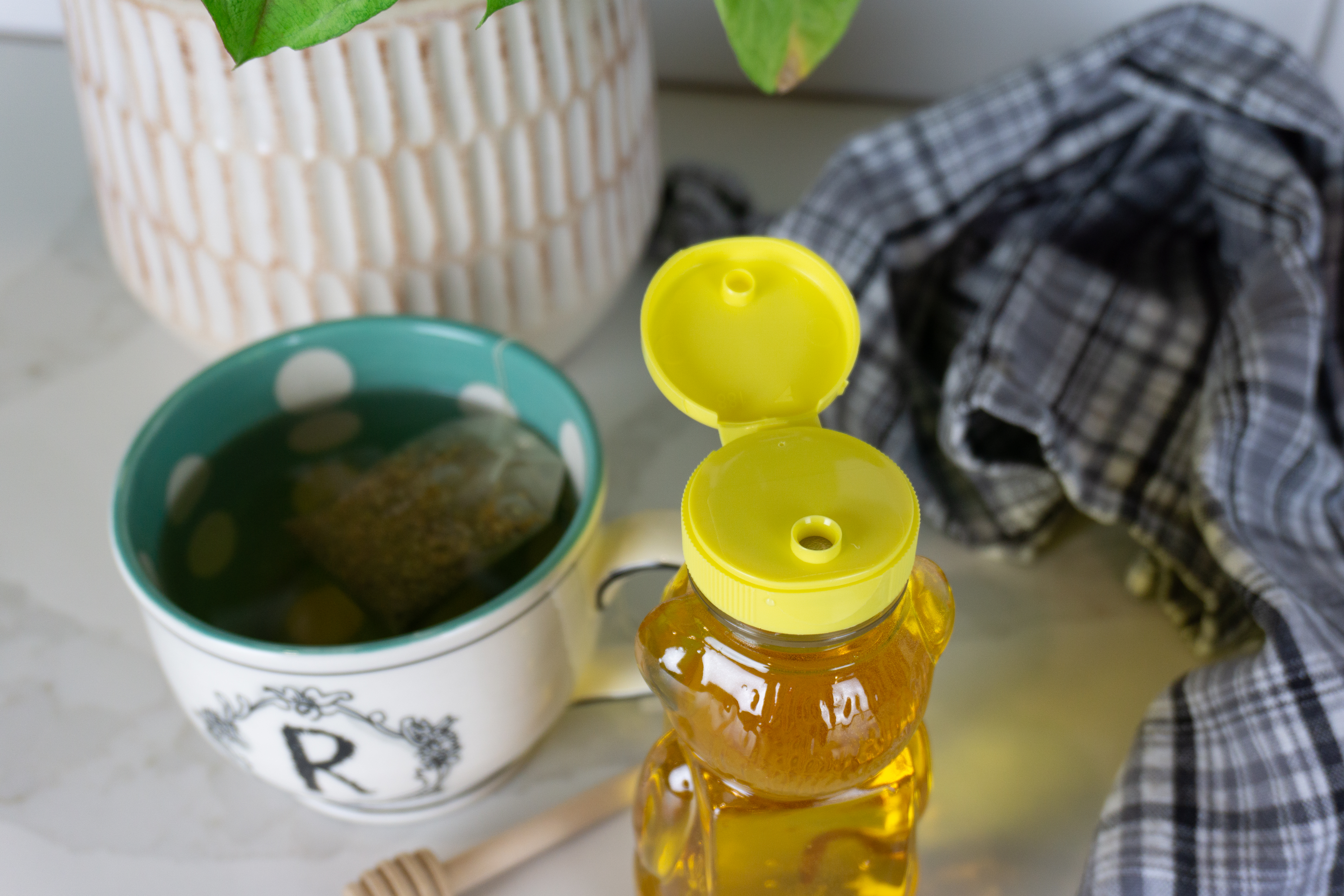 PET Honey Bear Bottle on a counter