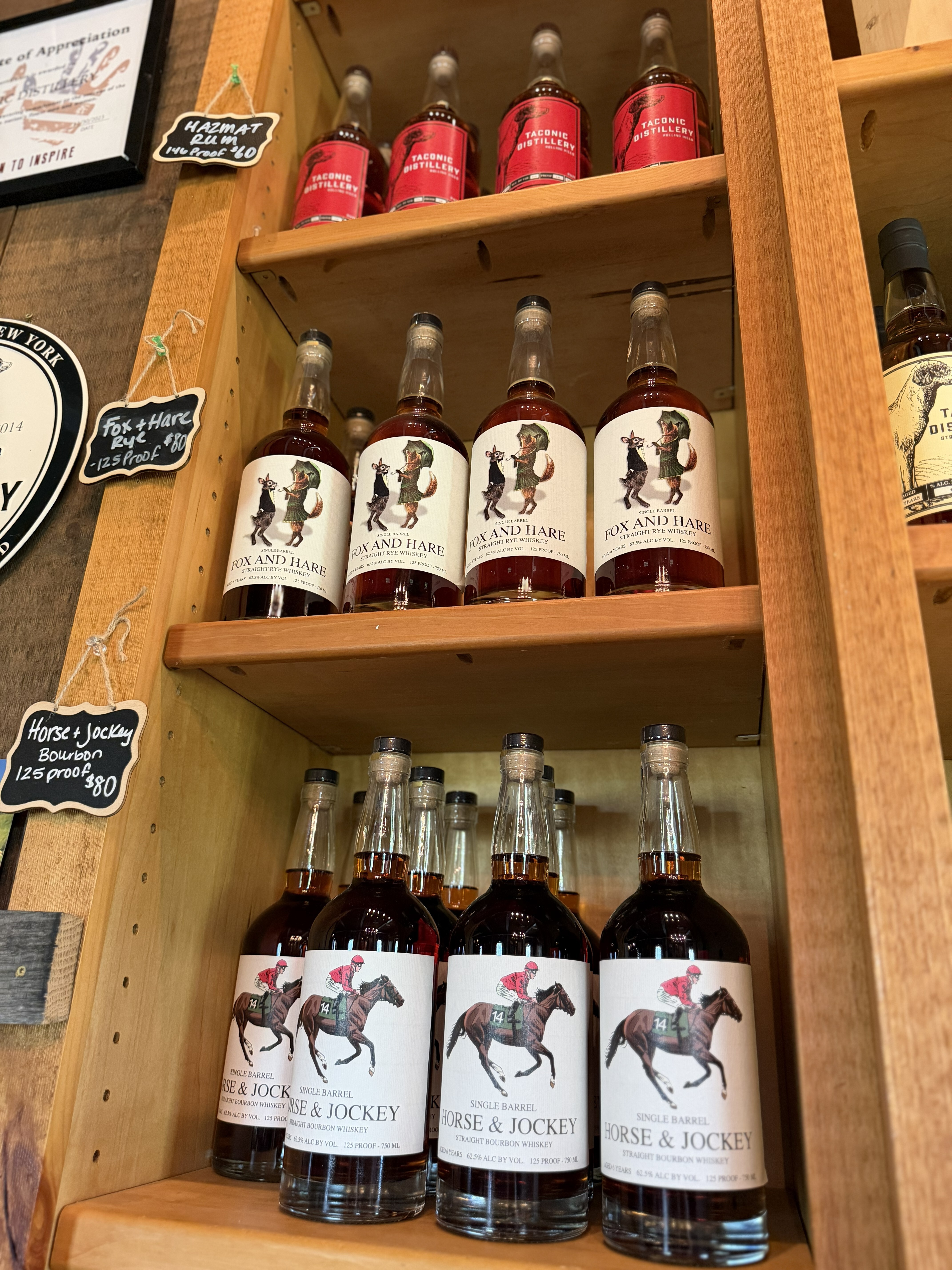 More bottles of liquor on shelves