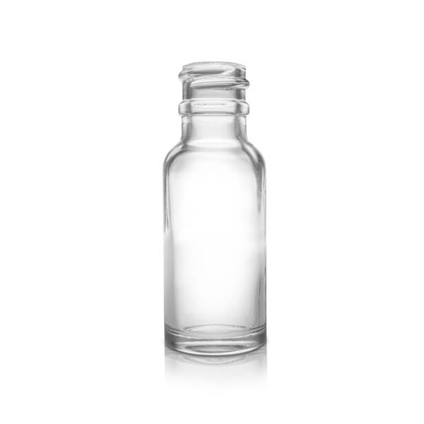 1/2 oz Clear Boston Round Bottle
