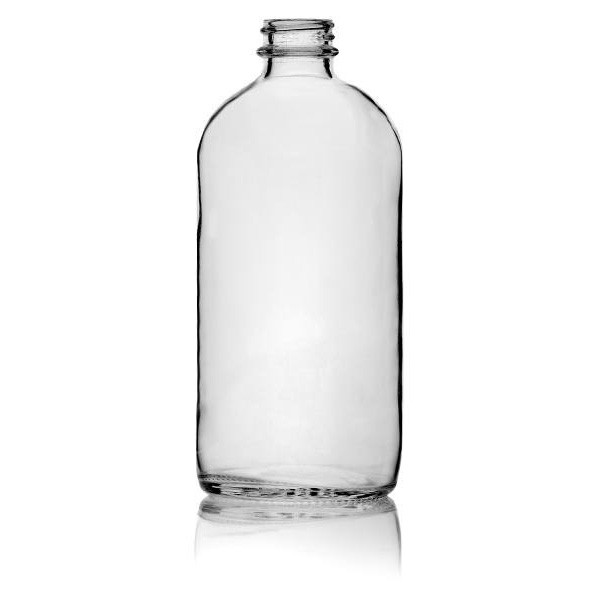 16 oz Glass Boston Round Bottle
