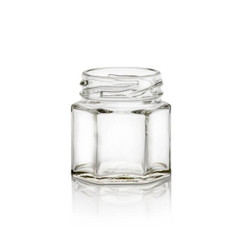 45 ml Glass Hex Jar