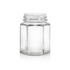 110 ml Glass Hex Jar