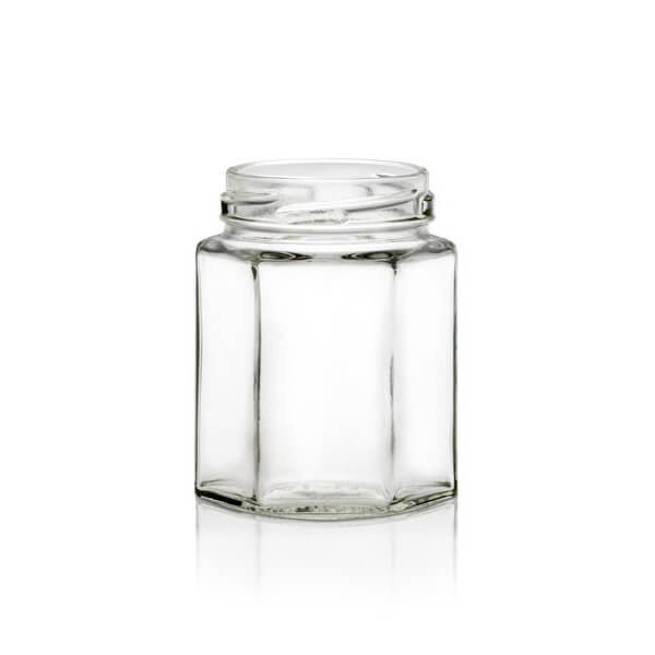 190 ml Glass Hex Jar
