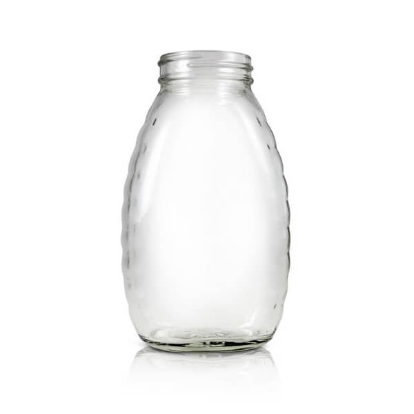 1 lb Flint Glass Honey Jar