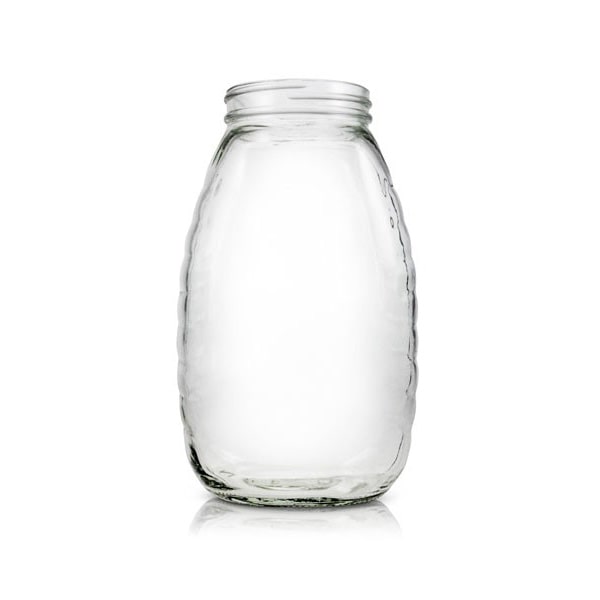 2 lb Glass Flint Honey Jar