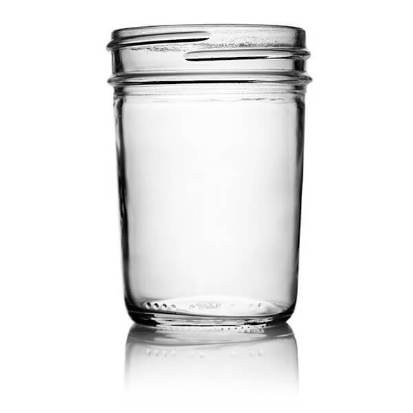 8 oz Glass Round Mason Jar