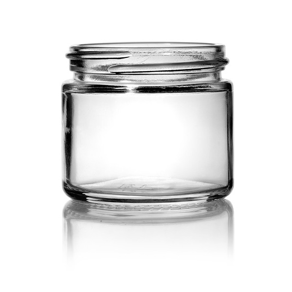 2 oz Flint Straight-Sided Glass Jar