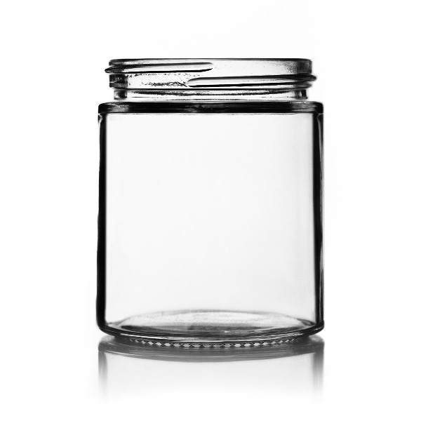 6 oz Flint Straight-Sided Glass Jar