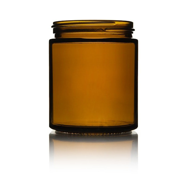 6oz Amber Straight Sided Glass Jar