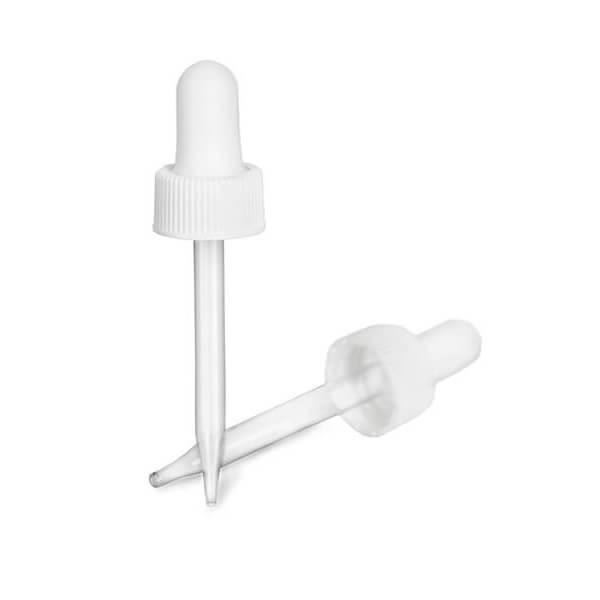 20-400 White Glass Dropper