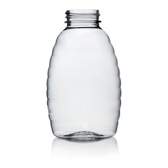 16 oz Clear PET Honey Bottle